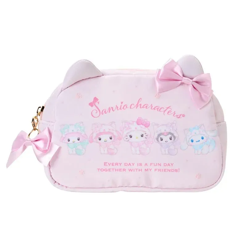 Sanrio Characters Milky Kitten glidelåspung med avtakbar sløyfe