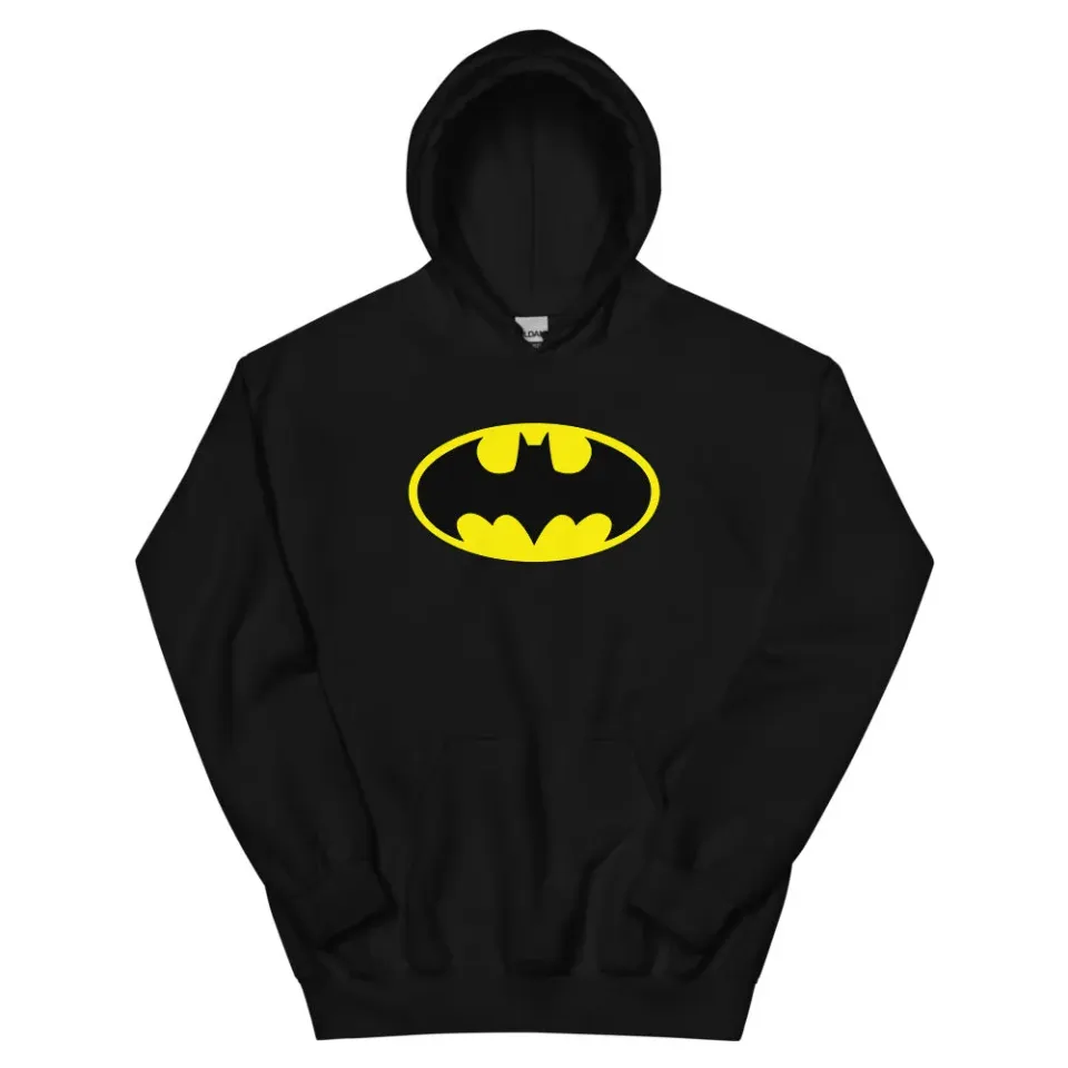 Batman Batman Logo Hoodie hettegenser svart myk bomullsblanding
