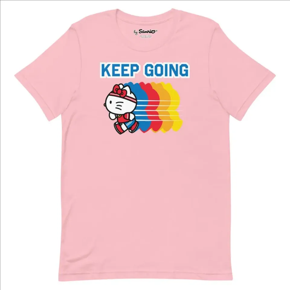 Hello Kitty Keep Going T-skjorte rosa S