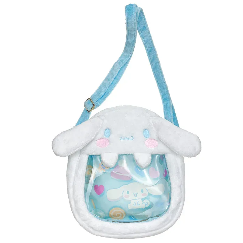Hello Kitty Cinnamoroll Plush Crossbody ita-veske