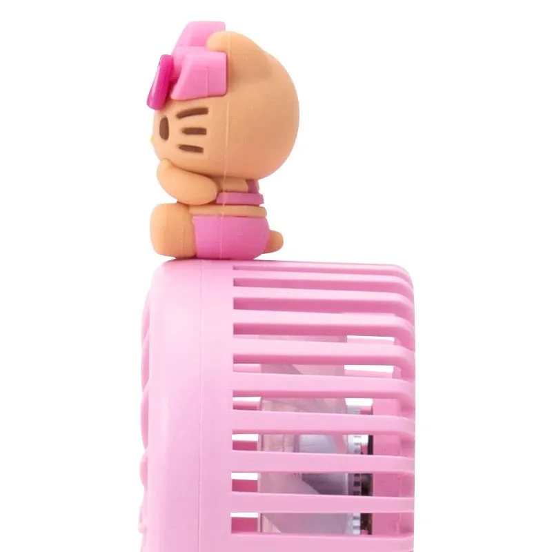 Hello Kitty 2-Way Portable Handy Fan håndvifte rosa USB og batteri