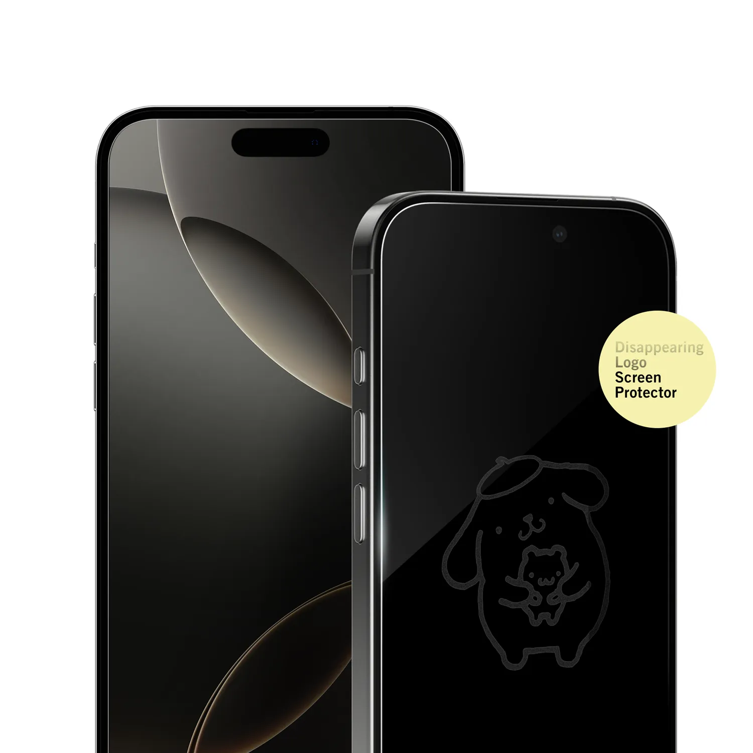 Hello Kitty Screen Skinz Pompompurin Hug skjermbeskytter iPhone 14/13/13 Pro, herdet glass