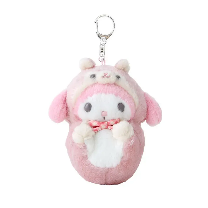 Hello Kitty Fauna Friends My Melody Plush Keychain Mascot nøkkelring 15 cm