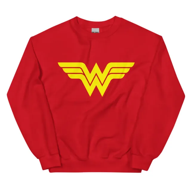 Batman WONDER WOMAN Logo Collegegenser rød