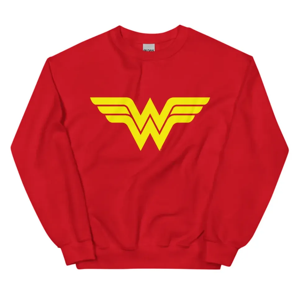 Batman WONDER WOMAN Logo Collegegenser rød