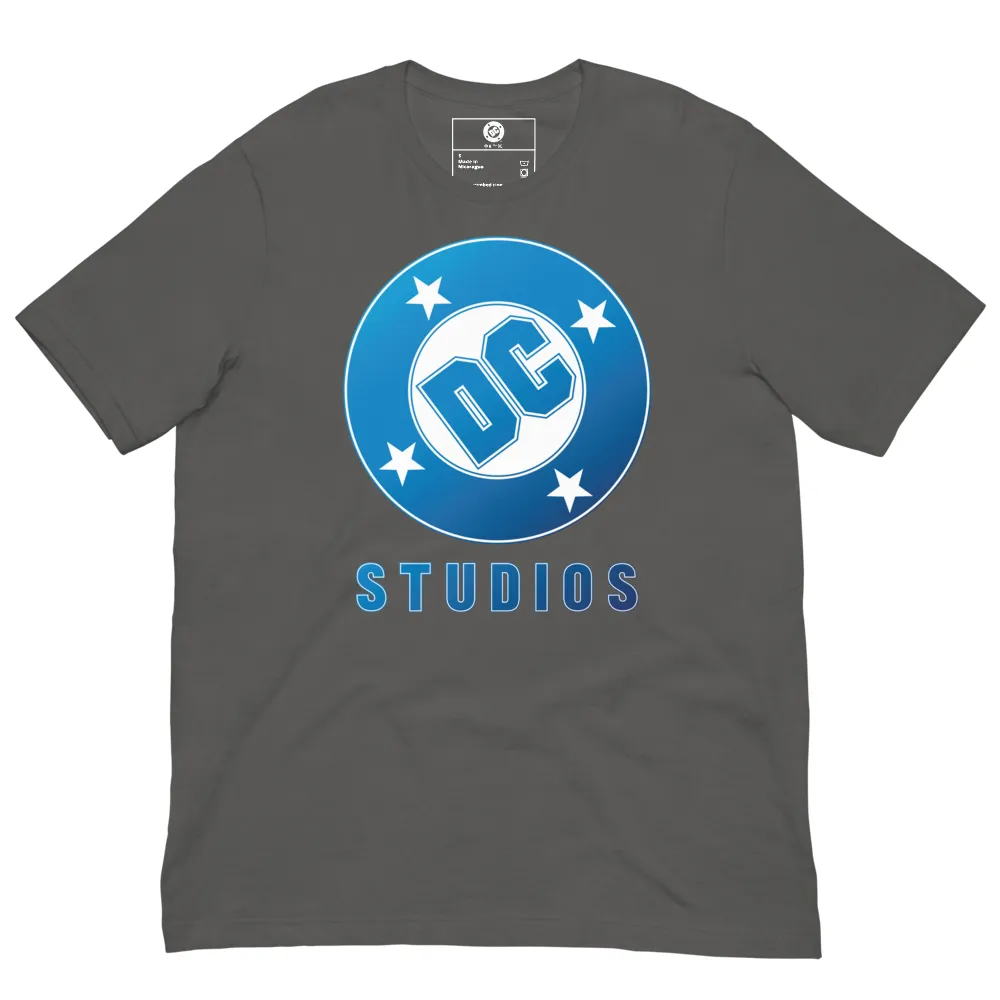 Batman DC Studios Blue Logo T-skjorte svart bomull
