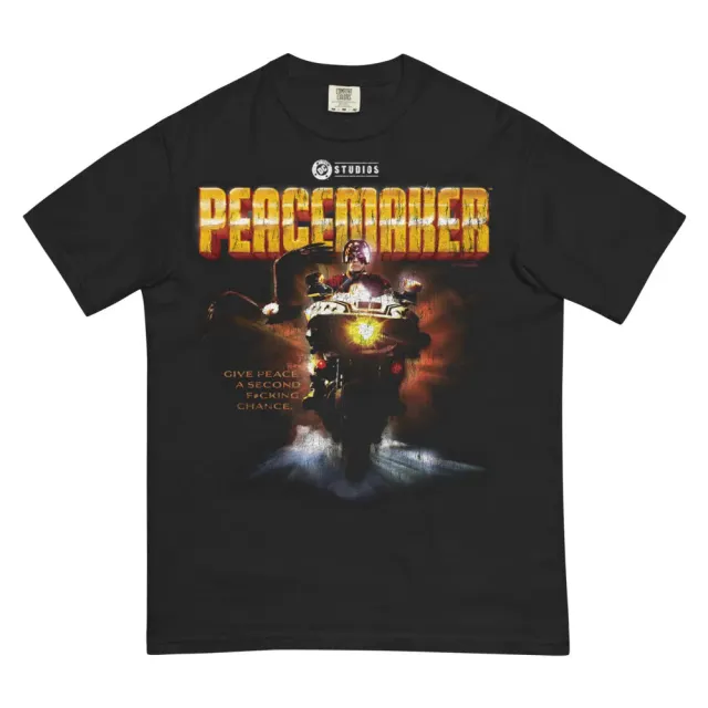 Batman PEACEMAKER Give Peace a Second F#cking Chance T-skjorte svart