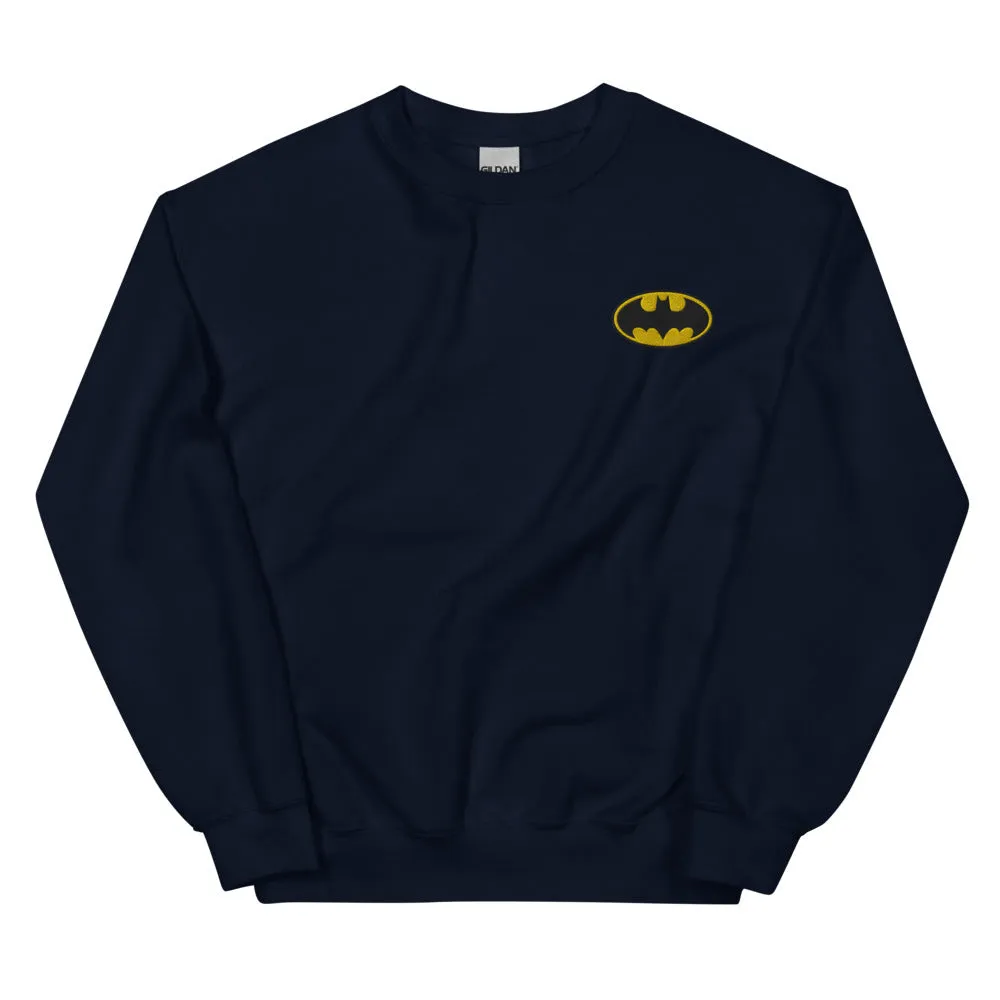 Batman Logo Embroidered crewneck-genser brodert Bat-symbol