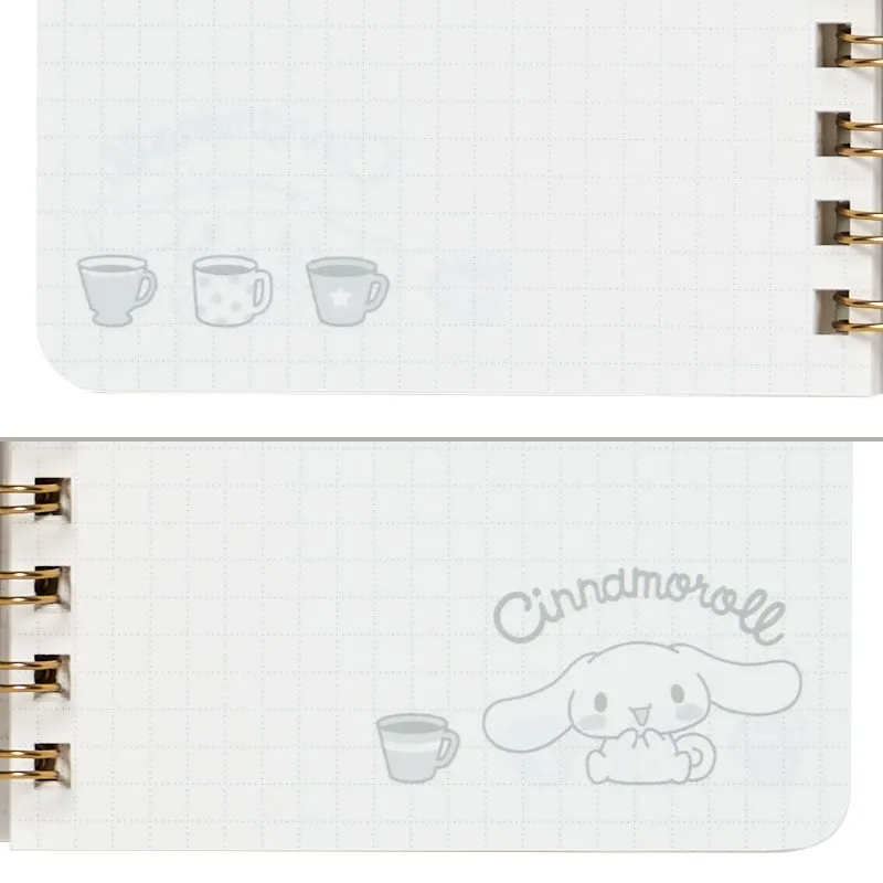 Hello Kitty Cinnamoroll Slim Spiral Notebook notatbok med strikk