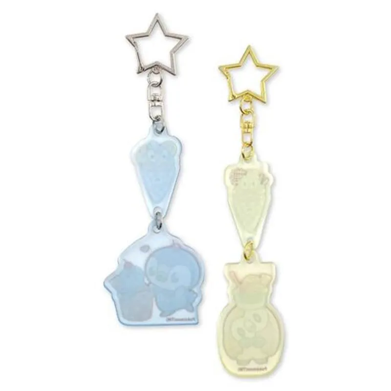 Neo Tokyo Pokémon Sweets Shop Piplup & Rowlet Peaceful akrylnøkkelring sett 10 cm