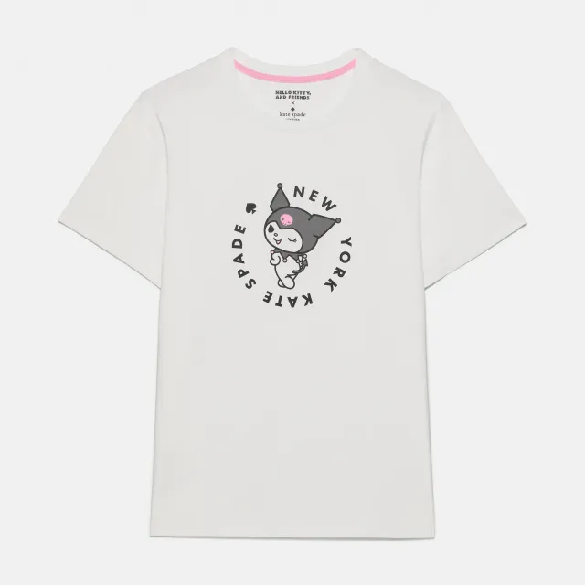 Kuromi x Kate Spade New York T-skjorte Fresh White bomull