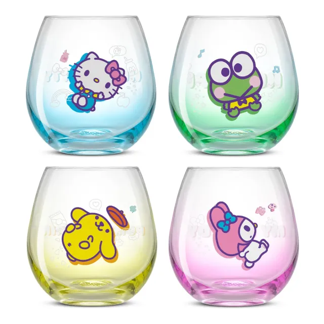 Hello Kitty and Friends Above the Clouds glass uten stett 4-pakning