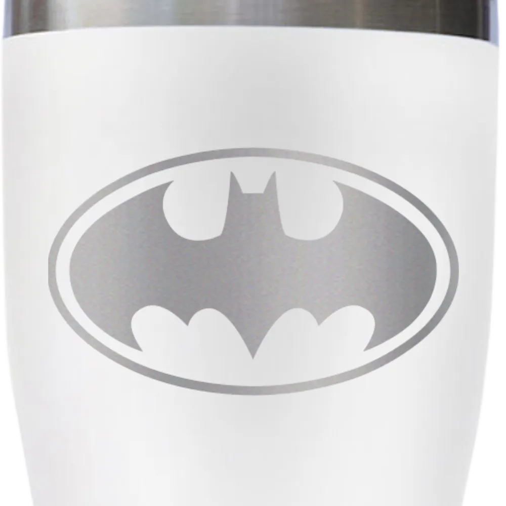 Batman Logo Engraved Tumbler 20 oz blå dobbeltisolert
