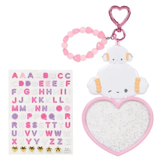 Hello Kitty Cogimyun Customizable Keychain nøkkelring med klistremerker