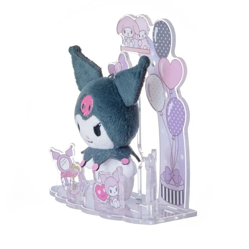 Hello Kitty Nuikatsu Plushie Life Kuromi Mini Plush & Acrylic Stand Set
