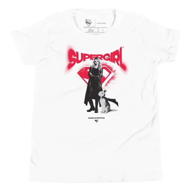 Batman Supergirl (2026 Movie) Youth T-shirt Supergirl & Krypto t-skjorte Athletic Heather