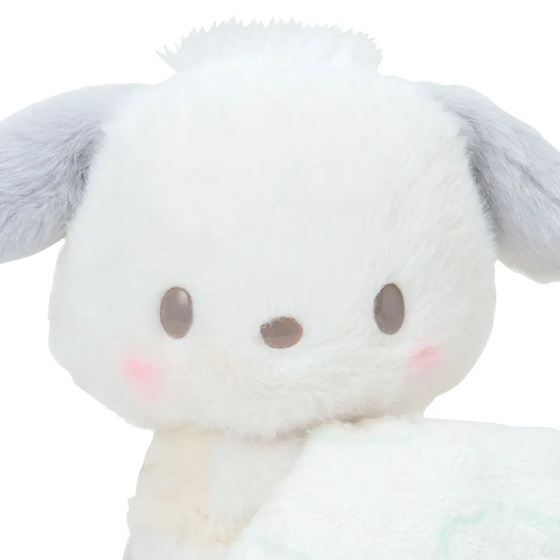 Hello Kitty Pochacco 8" Plush Cloud Nap Series plysjbamse med miniteppe