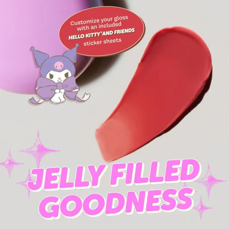 Hello Kitty Kuromi x The Crème Shop Gloss Jelly Tinted Peptide Lip Glaze Apricot lipgloss