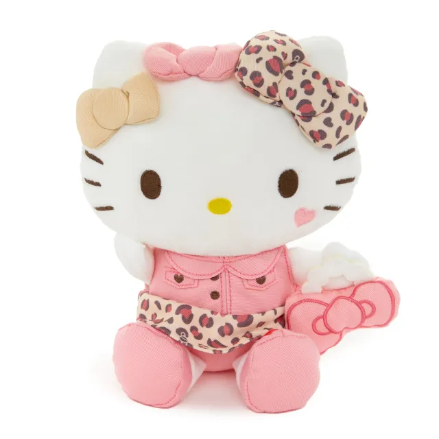 Hello Kitty Trendy Birthday 8 tommer kosedyr rosa leopard