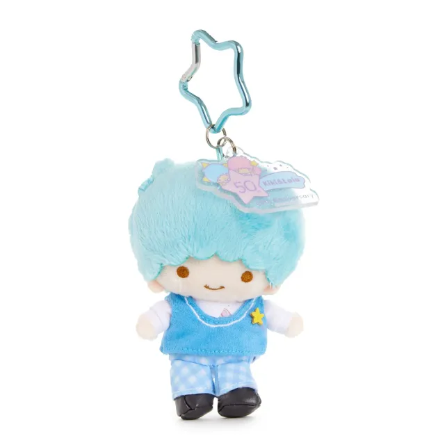 Hello Kitty LittleTwinStars Kiki Uniform Check Plush Mascot Keychains 50th Anniversary plysjanheng