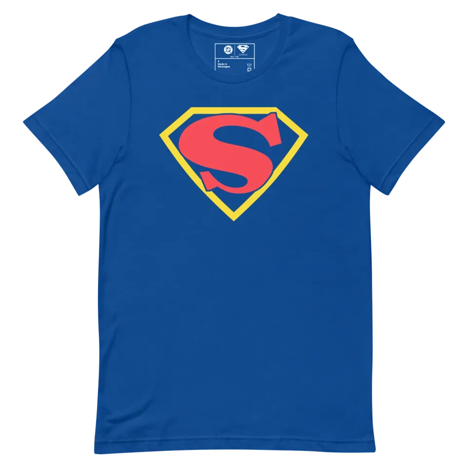 Superman Golden Age S-Shield t-skjorte True Royal bomull