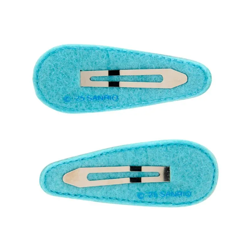 Hello Kitty Cinnamoroll 2-pc Quilted Hair Clip Set hårspenner 2-pakning metallisk