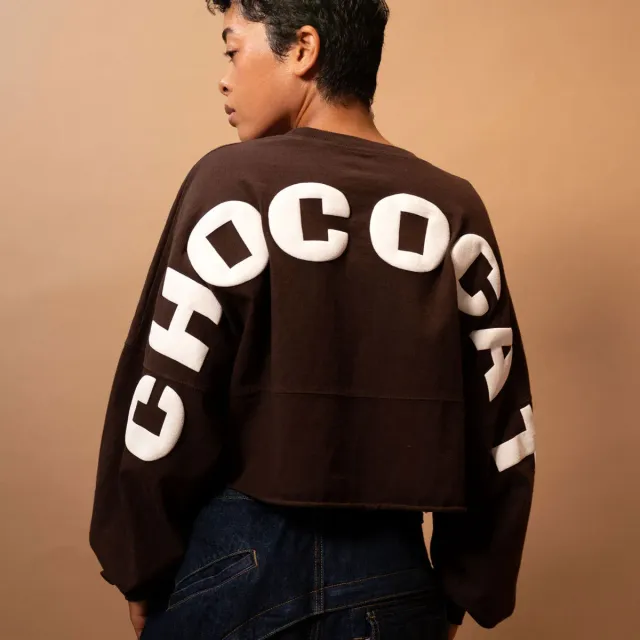 Hello Kitty Chococat x JapanLA Cropped Spirit Jersey brun XS bomull