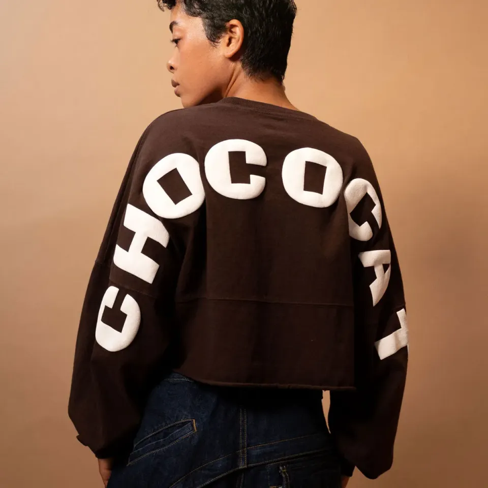 Hello Kitty Chococat x JapanLA Cropped Spirit Jersey brun XS bomull