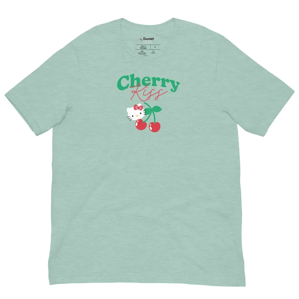 Hello Kitty Cherry Kiss Tee T-skjorte Heather Prism Dusty Blue