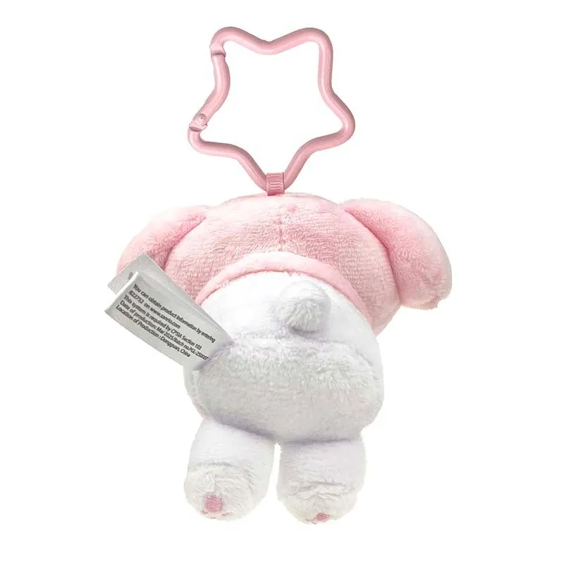 Hello Kitty My Melody plysj målebåndsnøkkelring med karabinkrok