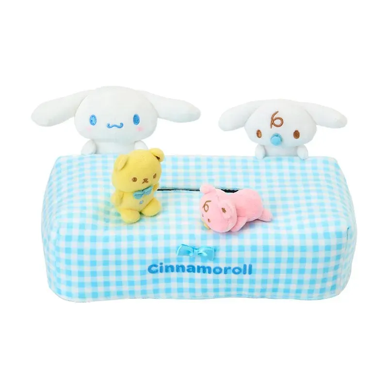 Hello Kitty Cinnamoroll Besties trekk til tissueboks gingham