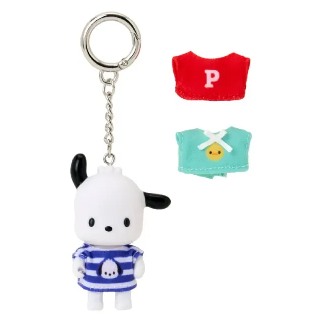 Hello Kitty Pochacco Posable Figur nøkkelring med utskiftbare klær