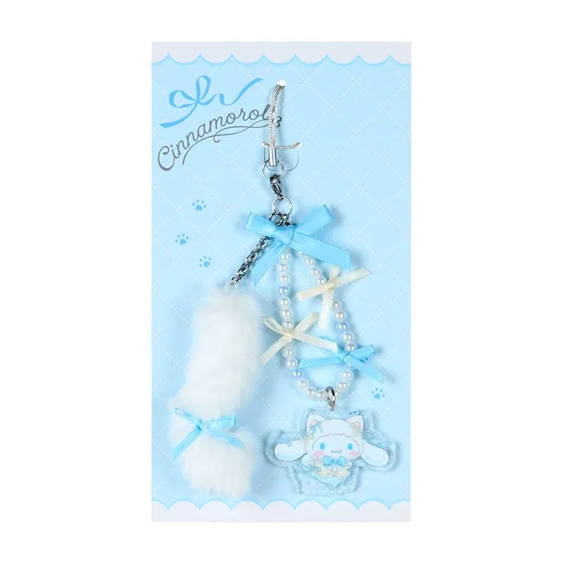 Hello Kitty Ballet Kitten Cinnamoroll mobiltelefonanheng med perler