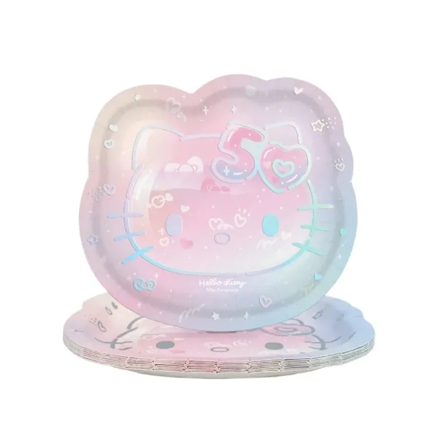 Hello Kitty x Studio Oh! 50th Anniversary Dessert Plates papptallerkener 8-pakning