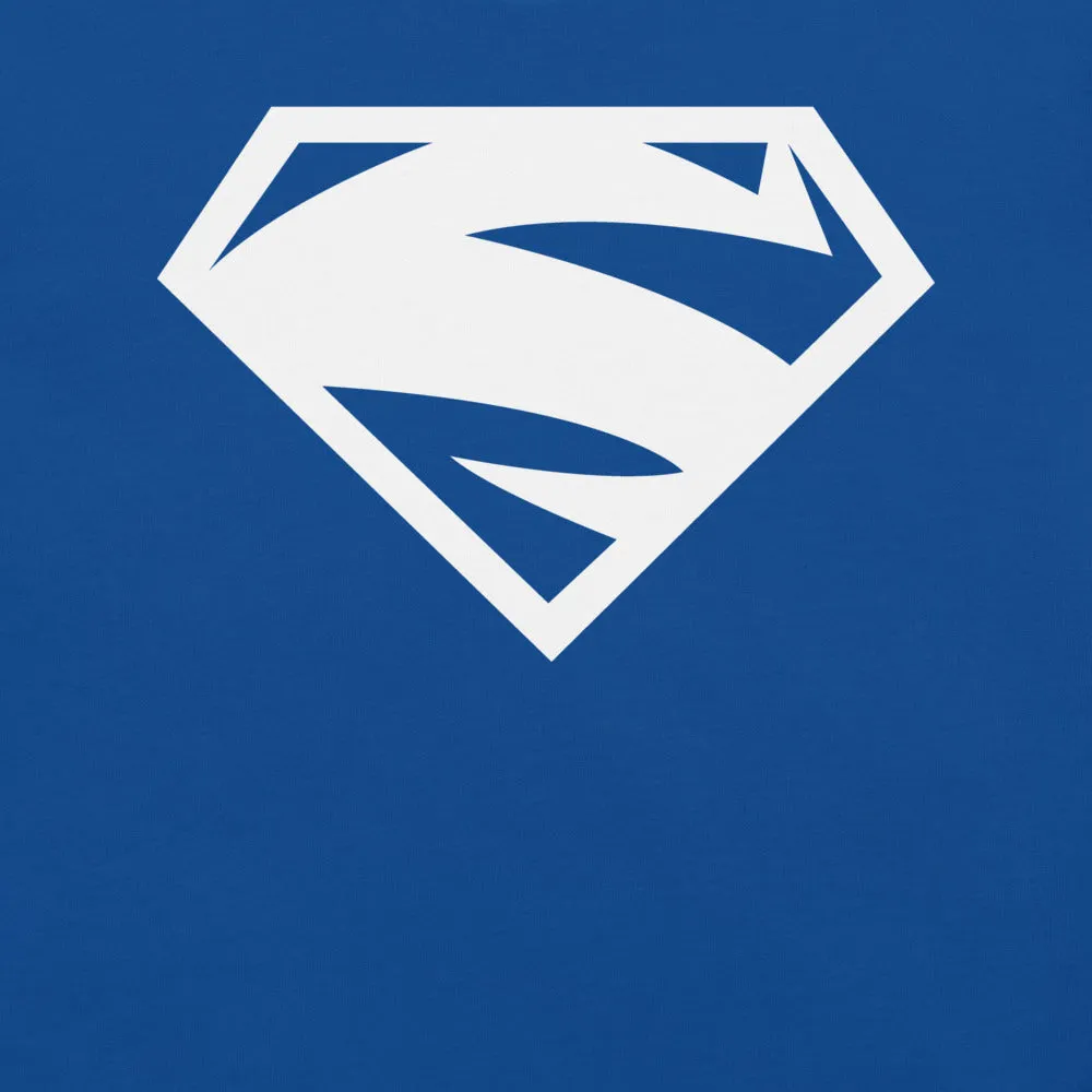Superman Blue/Red Logo T-skjorte True Royal og rød, bomull