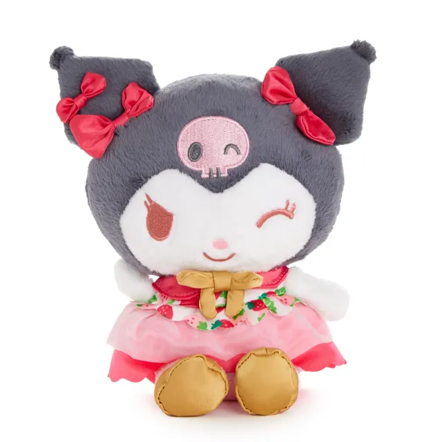 Hello Kitty Strawberry News 50th Anniversary Kuromi 8" Plush bamse