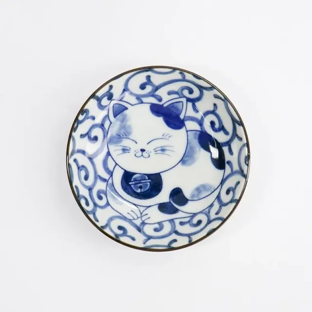 Neo Tokyo Japanese Porcelain Sauce Plate skål Lucky Cat 10,2 cm