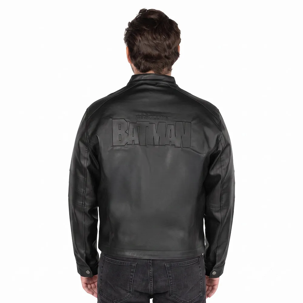 Batman ABSOLUTE BATMAN Embossed Leather Jacket svart