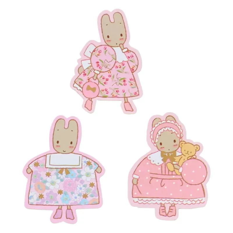 Hello Kitty Fashion Show 40th Anniversary Marroncream klistremerker 16 stk