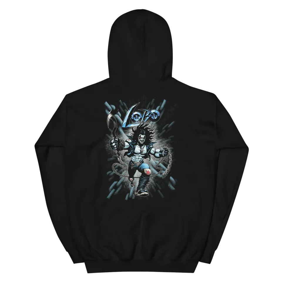 Batman LOBO Embroidered Hoodie The Main Man Classic '90s hettegenser