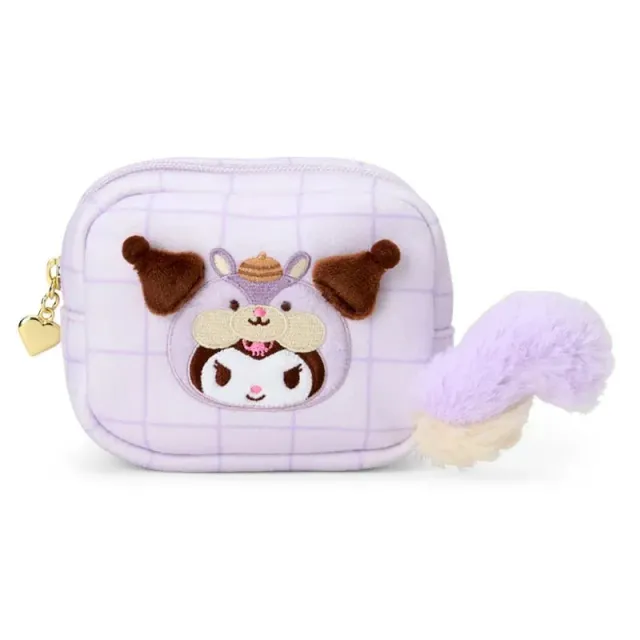 Hello Kitty Fluffy Squirrel Series Kuromi mini glidelåspung