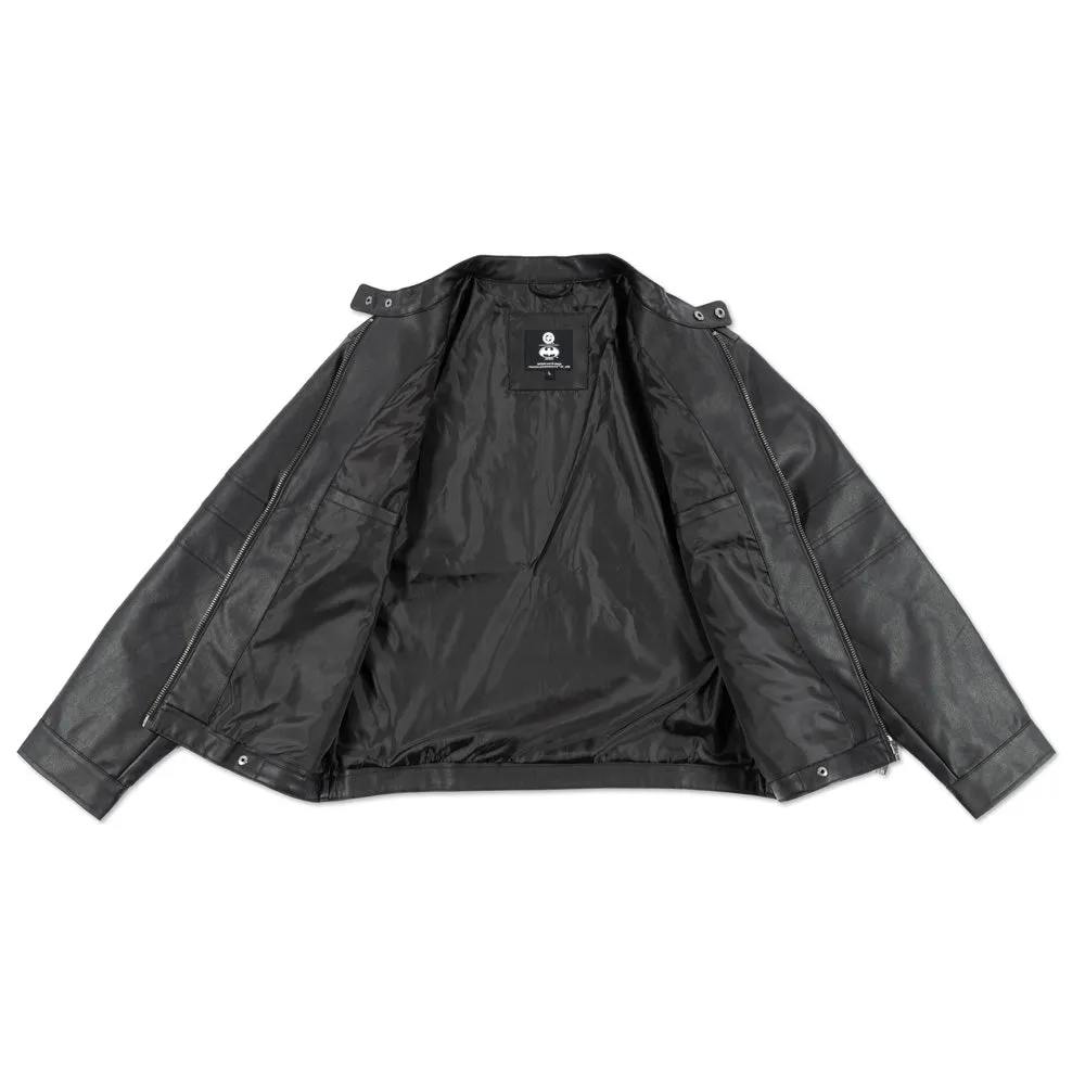 Batman ABSOLUTE BATMAN Embossed Leather Jacket svart