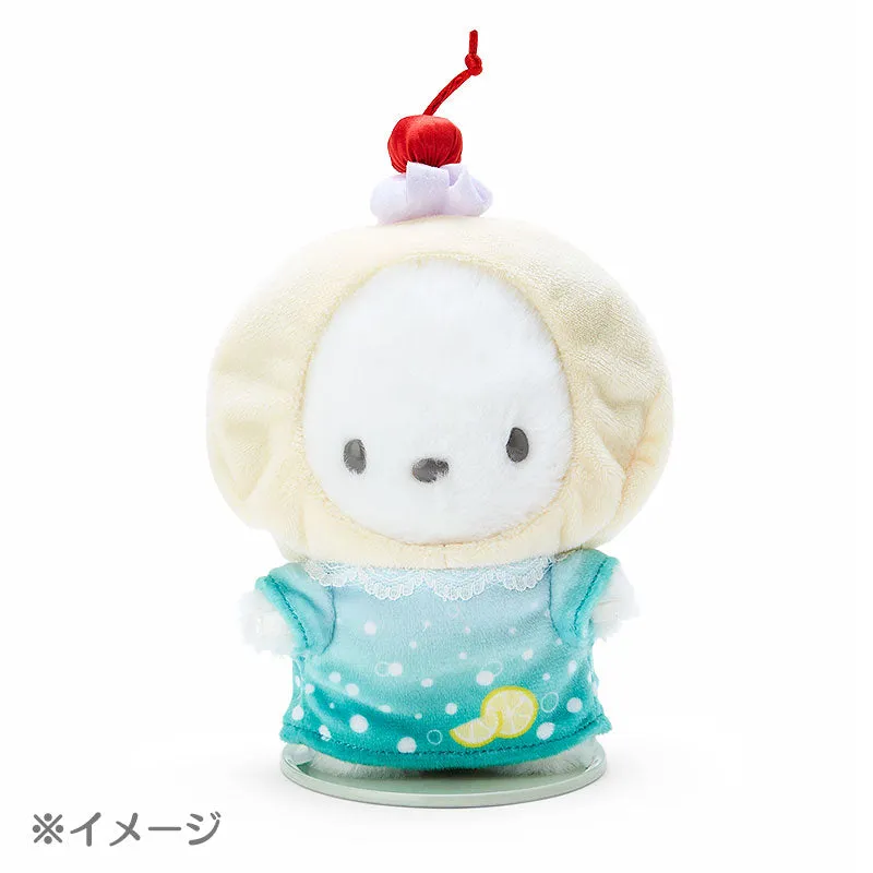 Sanrio Pitatto Friends Pochacco Standing Display Plush liten plysj med stativ
