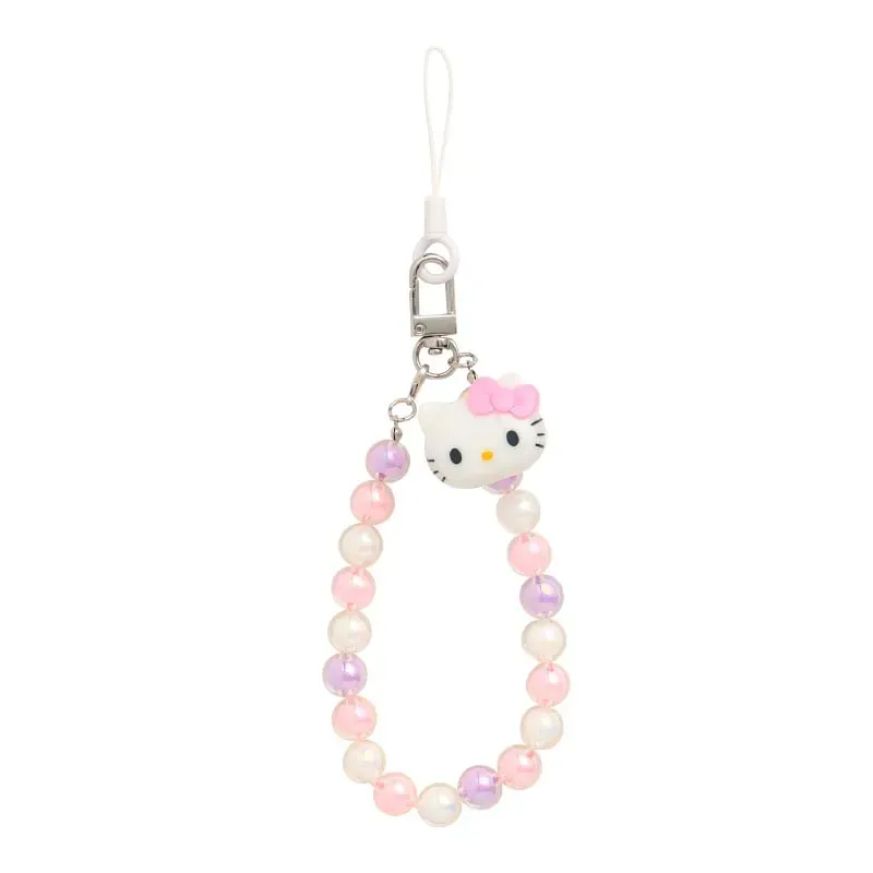 Hello Kitty Beaded Smartphone Charm mobilanheng med perler