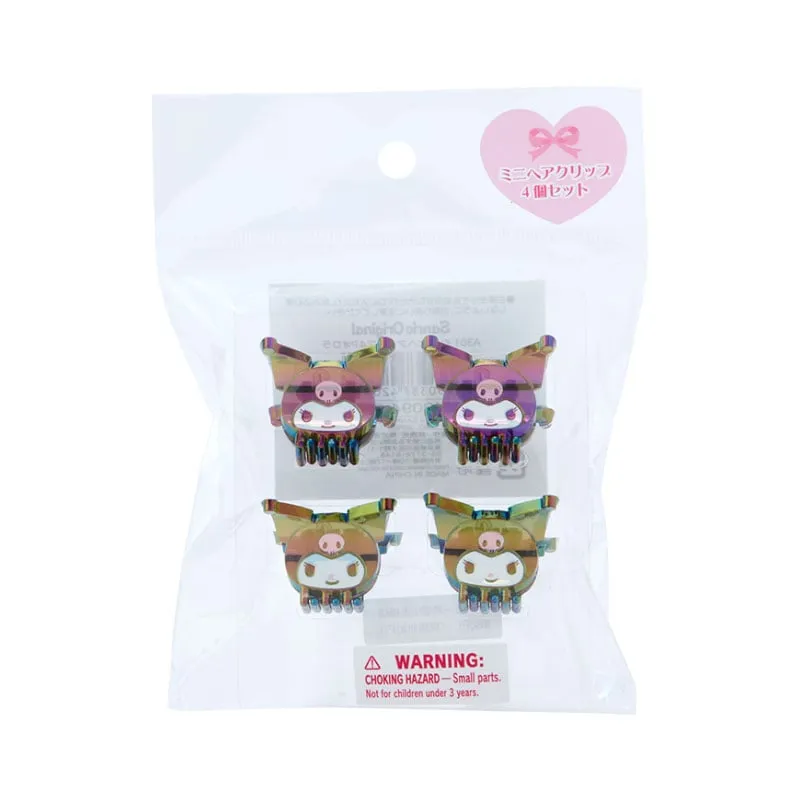 Hello Kitty Kuromi Iridescent Mini Hair Clips hårspenner 4 stk
