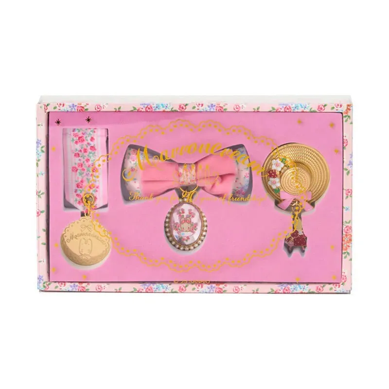 Hello Kitty Marroncream Fashion Show 40th Anniversary brosjesett 3-pakning