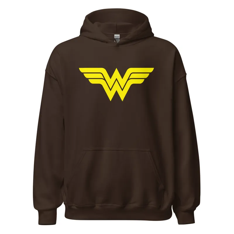 Wonder Woman Logo Hoodie hettegenser rød S–5XL bomullsblanding