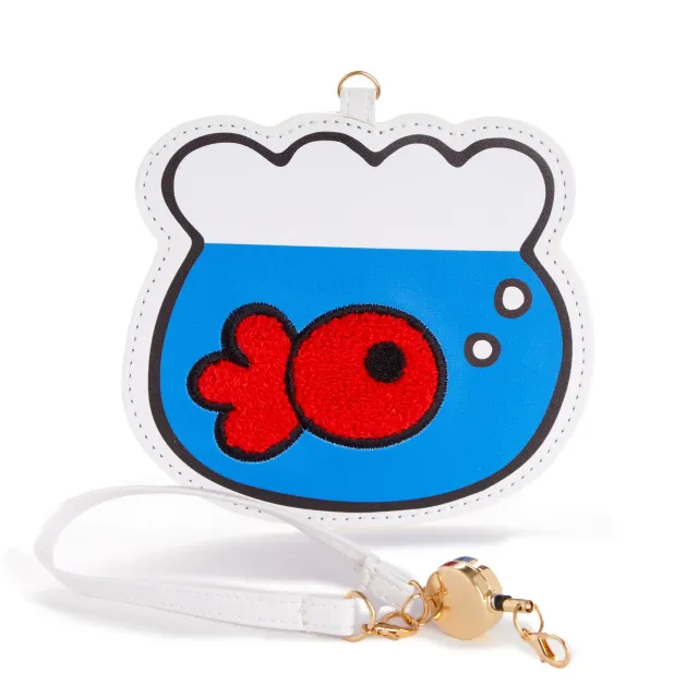 Hello Kitty Red Classic Goldfish Card Case kortholder med ID-vindu