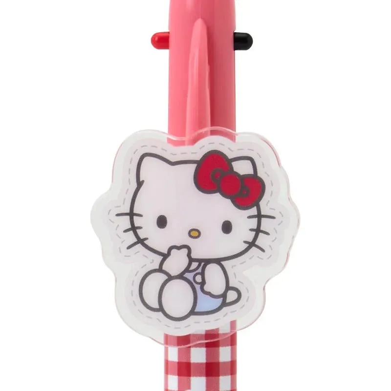 Hello Kitty 2-Color Gingham Retractable Pen, svart og rød