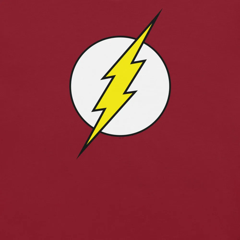 Batman The Flash Logo T-skjorte rød unisex bomull